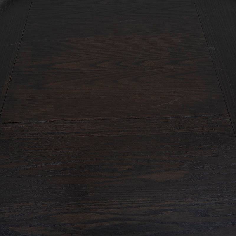 Mesa de centro Ripol de madera enchapada en encino en color gris ash oscuro, con dimensiones de 120x45x80 cm.