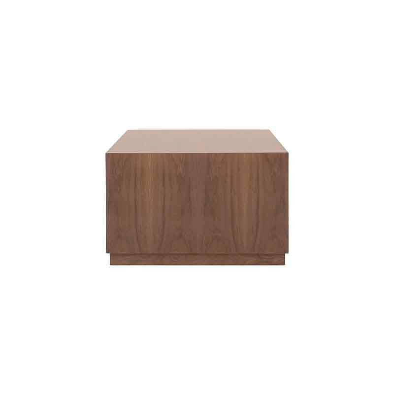Mesa de centro Maui de madera de nogal y chapa de nogal en acabado blanco, con dimensiones de 120x70x45 cm, de deurope.com.mx