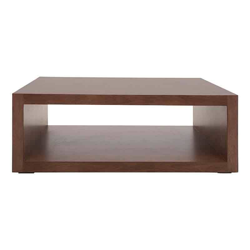 Mesa de centro Berne Made de nogal con chapa de nogal, superficie rectangular, dimensiones 120x80x45 cm, moderna y elegante.