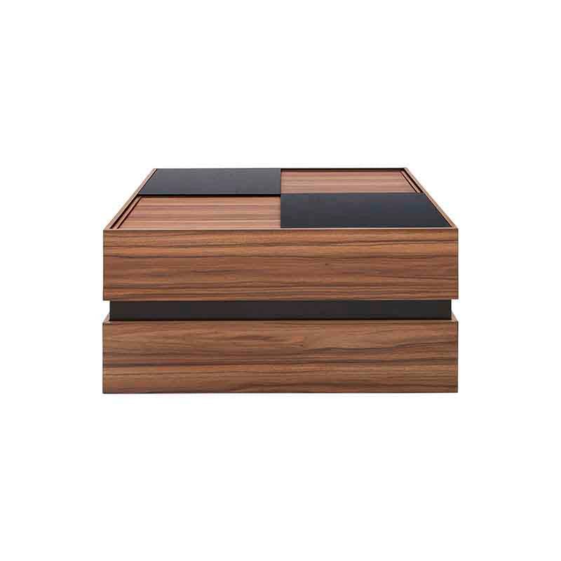Mesa de centro Zile de Deurope en madera industrializada con acabado melamina, frente de 80 cm y altura de 40 cm.