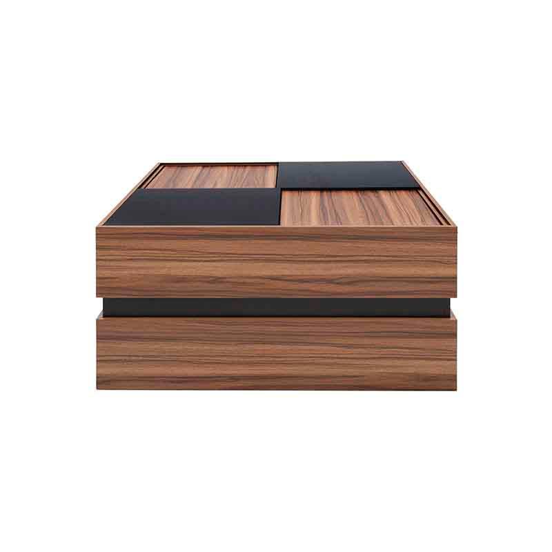 Mesa de centro Zile de madera industrializada con acabado en melamina, superficie de 80 cm x 40 cm, diseño moderno y funcional.