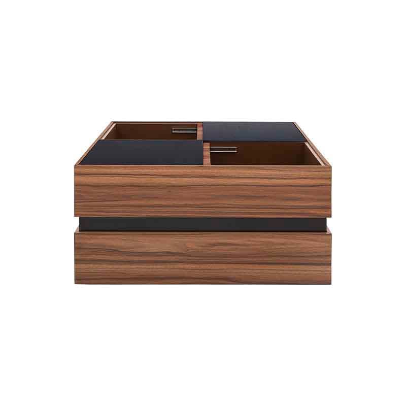 Mesa de centro Zile de madera industrializada con acabado en melamina, dimensiones 80x40x80 cm, estilo moderno y funcional.