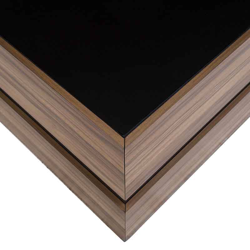 Mesa de centro Zile de madera industrializada con acabado en melamina, tamaño 80x40x80 cm, de la marca deurope.com.mx