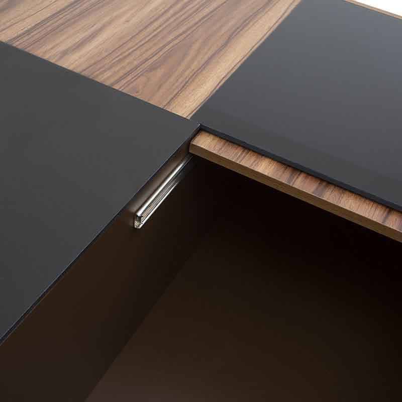 Mesa de centro Zile de madera industrializada, con superficie de melamina en color natural, de 80 cm x 40 cm x 80 cm