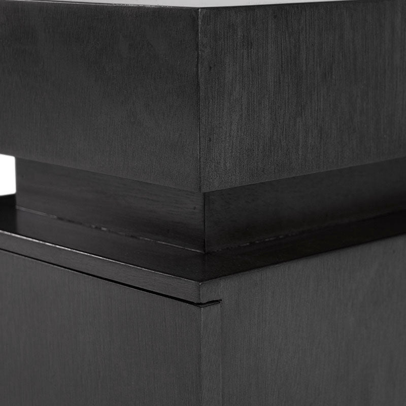 Mesa de centro Tamayo de madera con chapa de caoba y placa de mármol, en color tabaco, con dimensiones de 120x60x45 cm.