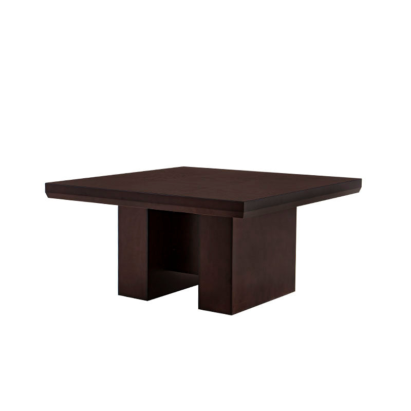 Juego de comedor Siena de madera en tono café almendra con mesa de 150 cm de largo y 75 cm de alto, 9 piezas.