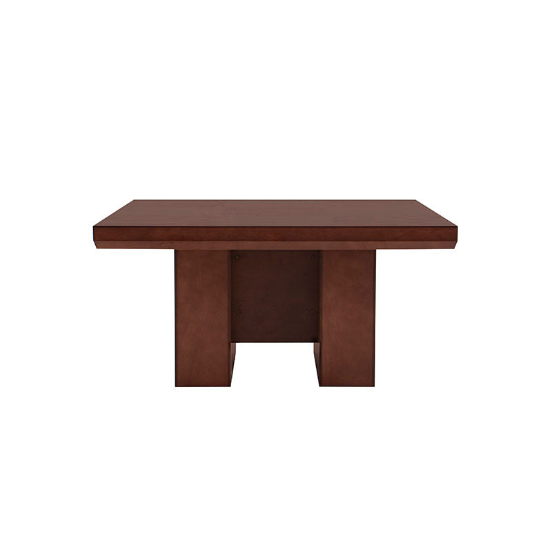 Juego de comedor Siena de 9 piezas, mesa de madera color café almendra con capacidad para varias personas.