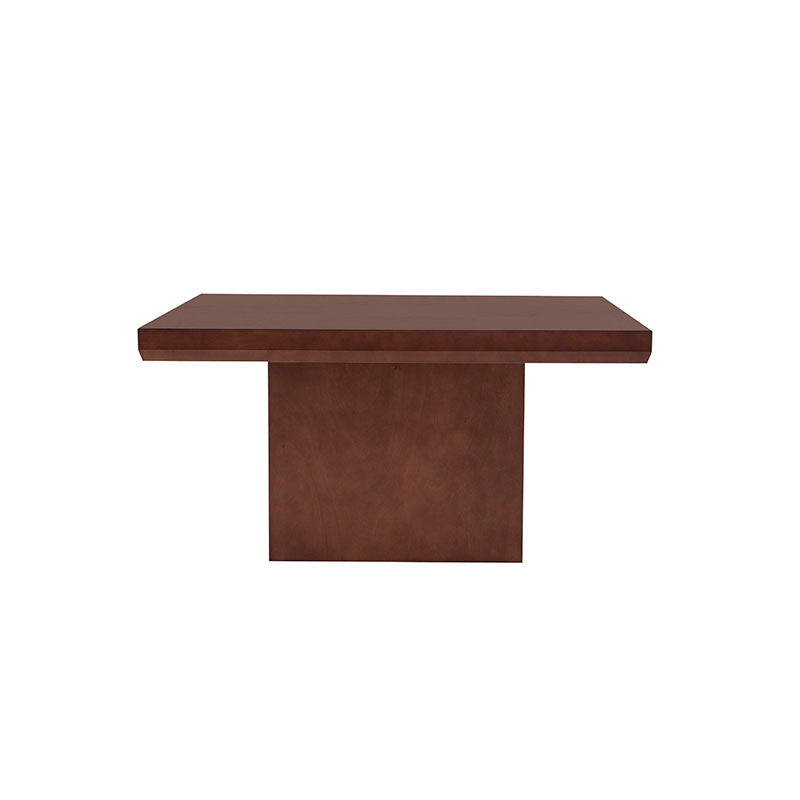 Juego de comedor Siena de madera color café almendra con mesa de 150 cm de largo y 75 cm de alto, 9 piezas.