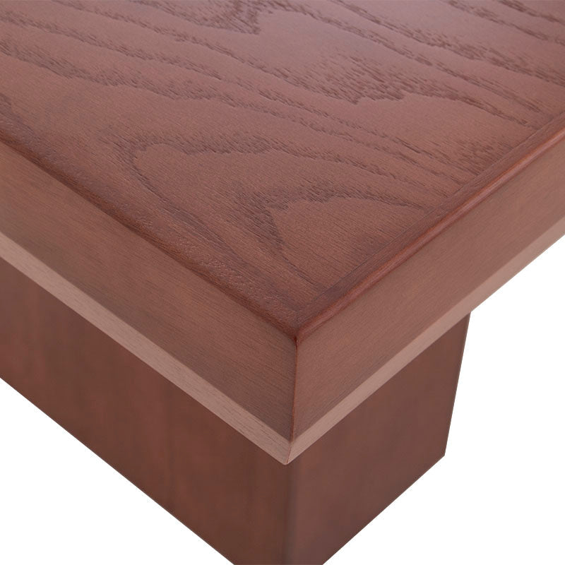 Mesa de comedor Siena de madera en color café almendra, con 9 piezas, de lujo y estilo en un ambiente moderno.