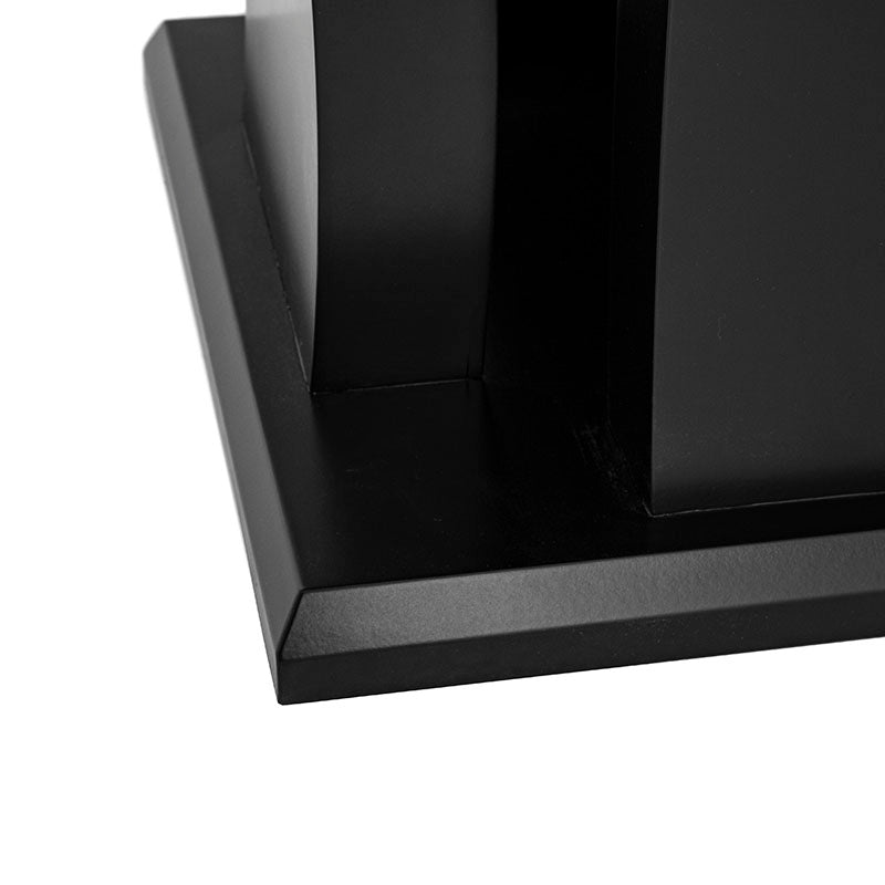 Juego de comedor Tulip de madera nogal con cubierta de cristal, mesa de 140 cm de diámetro y 78 cm de altura, deurope.com.mx