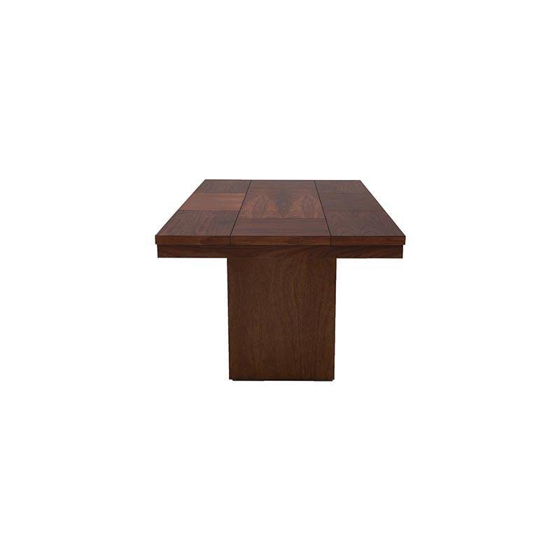 Juego de comedor Bourbon de 7 piezas con mesa de madera de pino en color café, tamaño 181x78x100 cm, de Deurope.com.mx