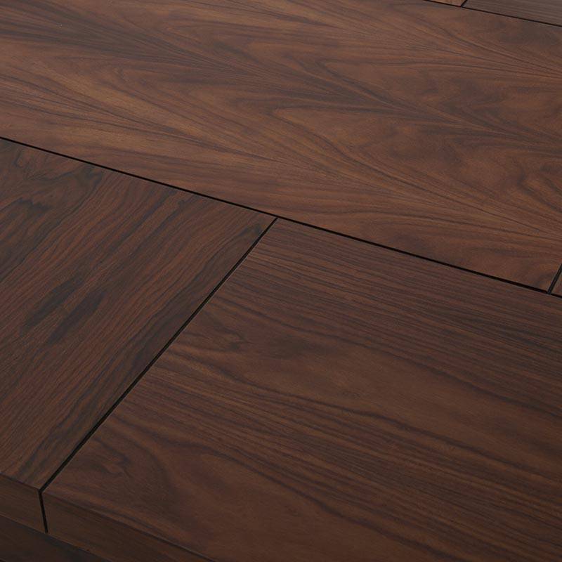 Juego de comedor Bourbon de madera de pino con 7 piezas, mesa de 181 cm de largo y acabado en color café.