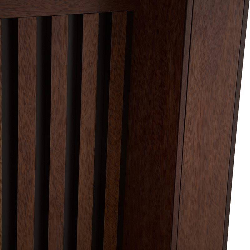 Mesa de comedor Bourbon de madera de pino en color café, con 7 piezas y diseño elegante para el hogar.
