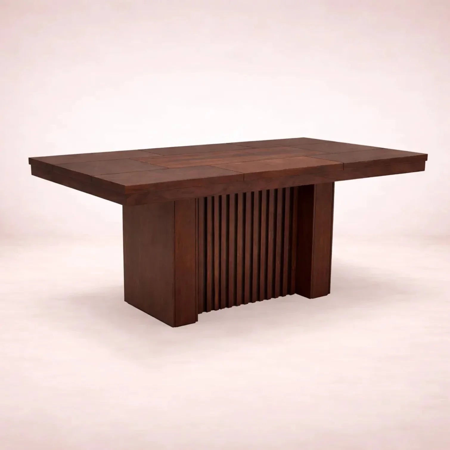 Juego de comedor Bourbon de 7 piezas, mesa de madera de pino con acabado en color café, deurope.com.mx