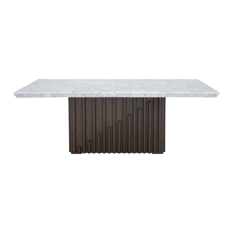 Juego de comedor Quetzal de 7 piezas con mesa y sillas de diseño moderno, ideal para espacios elegantes y funcionales