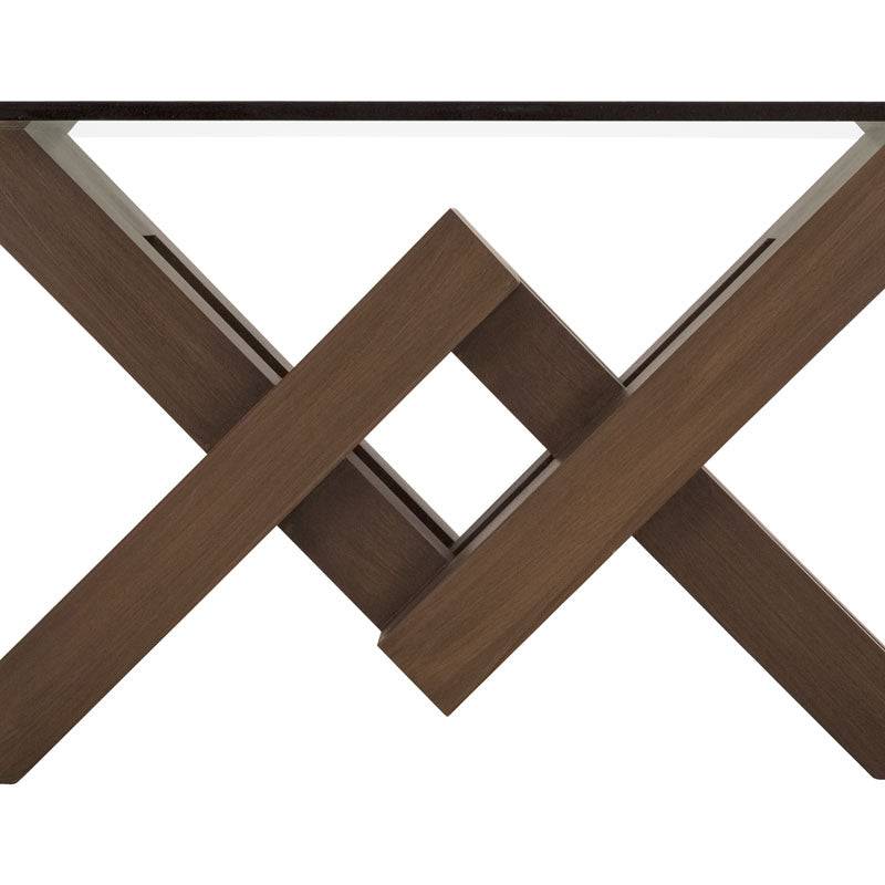 Juego de comedor Vemer de 10 piezas con mesa de madera oscura, sillas modernas y acabado elegante.