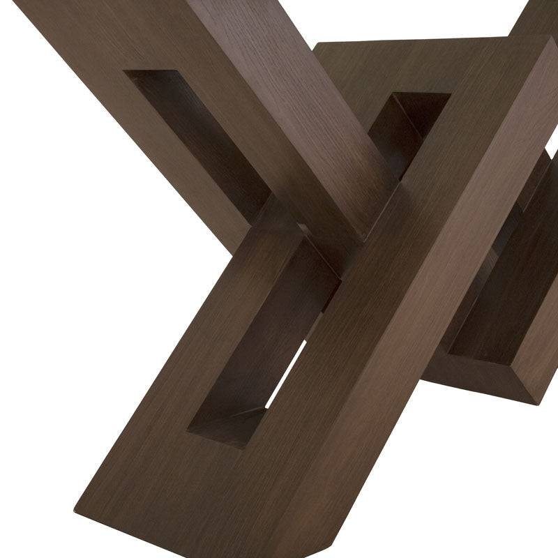 Juego de comedor Vemer de 10 piezas con mesa de madera oscura, ideal para cenas elegantes y espacios amplios.