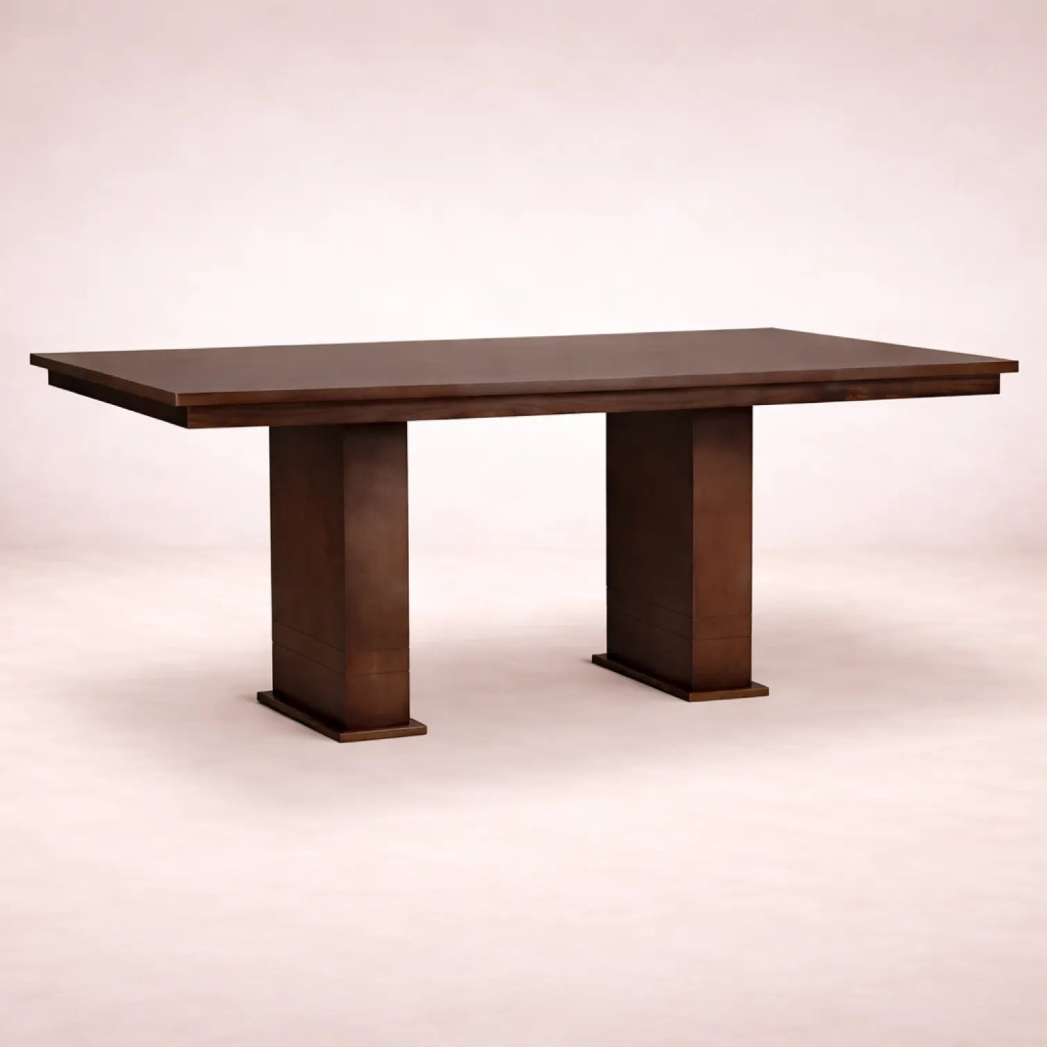 Juego de comedor Quetzal de 7 piezas en madera Nogal, mesa de 160 cm con sillas a juego, estilo moderno y elegante