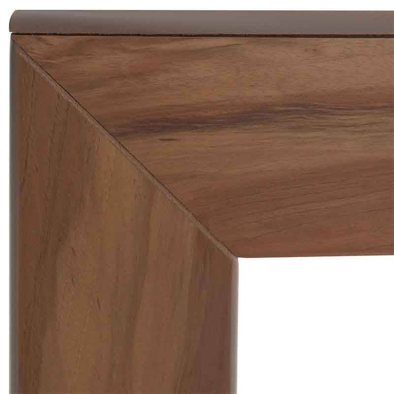 Mesa lateral Tabachín de madera de tzalam en tono café claro, con dimensiones de 35x62x35 cm, de luxe y estilo natural.