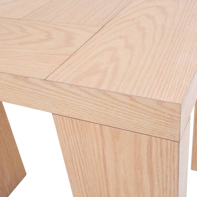 Mesa lateral Ripol de estilo industrial en madera de encino enchapada, color gris oscuro, 60x55x60 cm, diseño moderno y funcional.