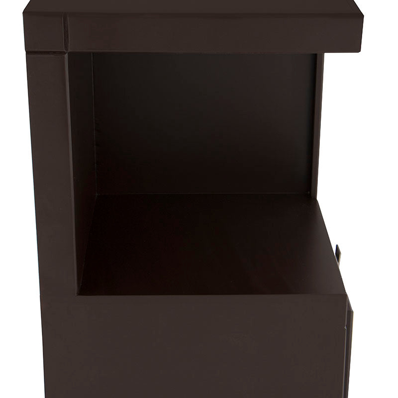 Mueble para TV Asturias de madera industrializada en acabado moka, 140 cm de ancho, 104 cm de alto y 40 cm de fondo.