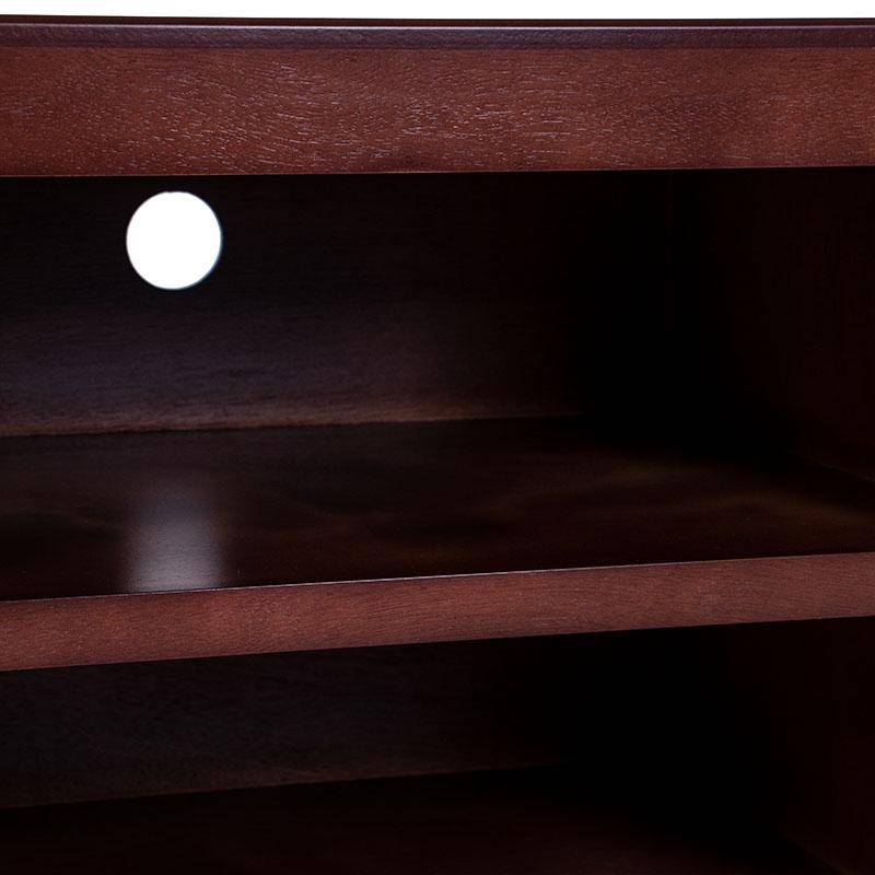 Mueble para TV Quebec de Deurope.com.mx en madera de nogal, encino y okumé, con dimensiones de 140x60x50 cm, estilo moderno.