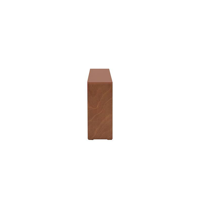 Mueble para TV Tamayo de color tabaco con acabado en chapa de caoba, 160 cm de ancho, 70 cm de alto y 30 cm de fondo.
