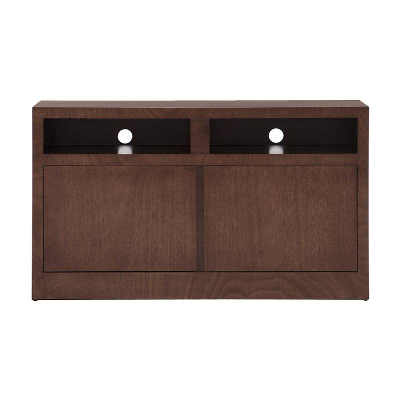 Mueble para TV Tamayo de madera de caoba en acabado tabaco, con diseño elegante y dimensiones de 160x70x30 cm.