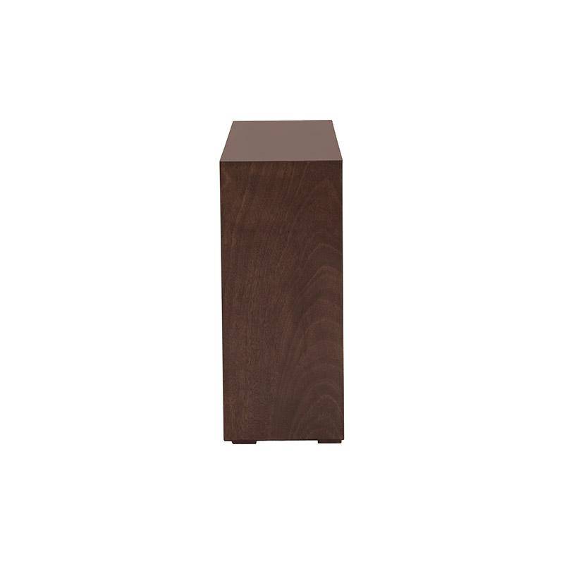 Mueble para TV Tamayo de madera de caoba en acabado tabaco, con 160 cm de ancho y 70 cm de alto, estilo elegante.