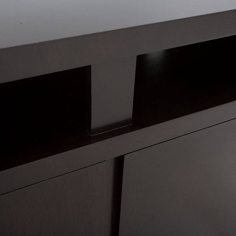Mueble para TV Tamayo de madera de caoba en acabado wengué, con dimensiones 120x70x30 cm, deurope.com.mx