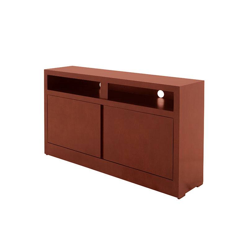 Mueble para TV Tamayo de color wengue, chapa de caoba, frente de 120 cm, alto 70 cm, fondo 30 cm, deurope.com.mx