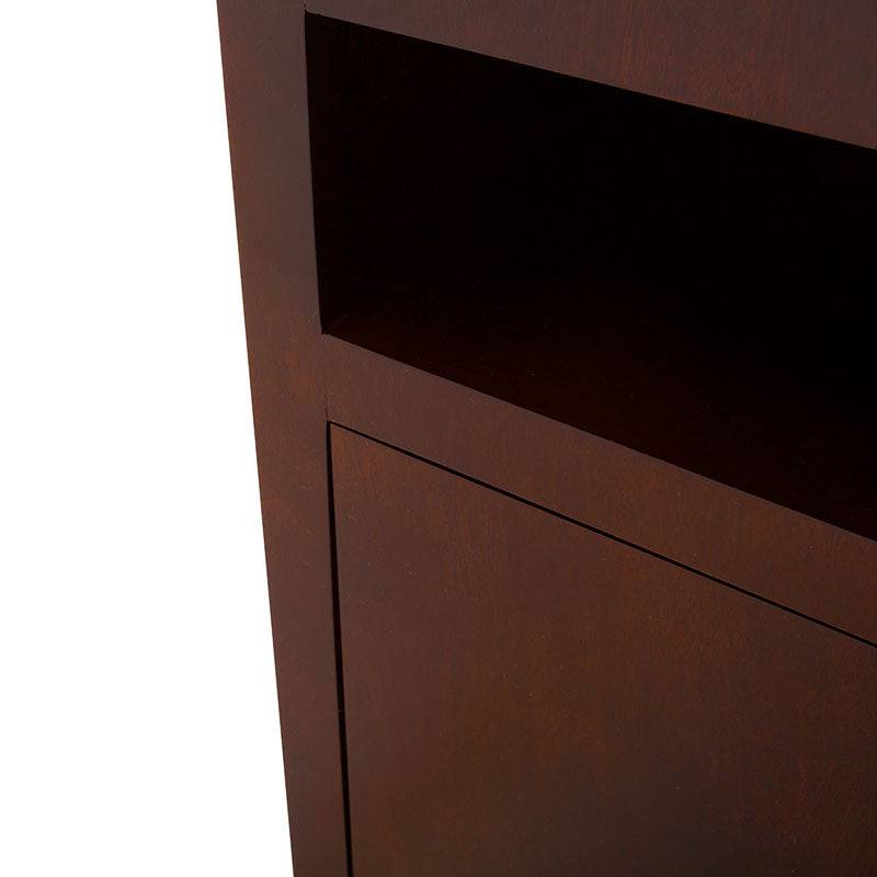 Mueble para TV Tamayo en acabado wengué con chapa de caoba, 120 cm de ancho, 70 cm de alto y 30 cm de fondo, de Deurope.com.mx
