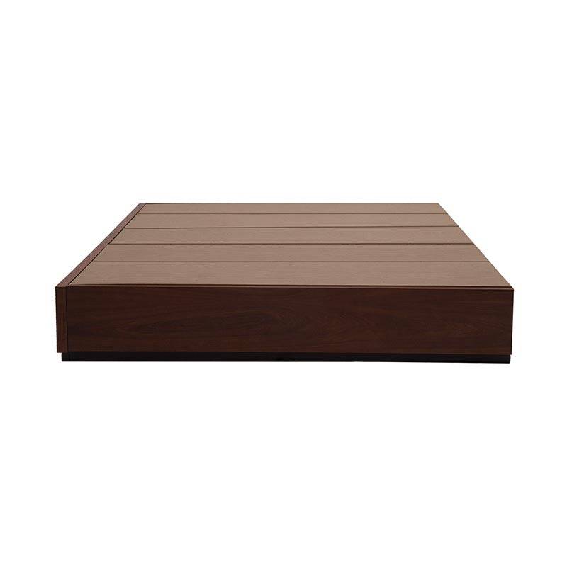 Juego de recámara Bourbon de pino en color café con base de cama y muebles coordinados, deurope.com.mx