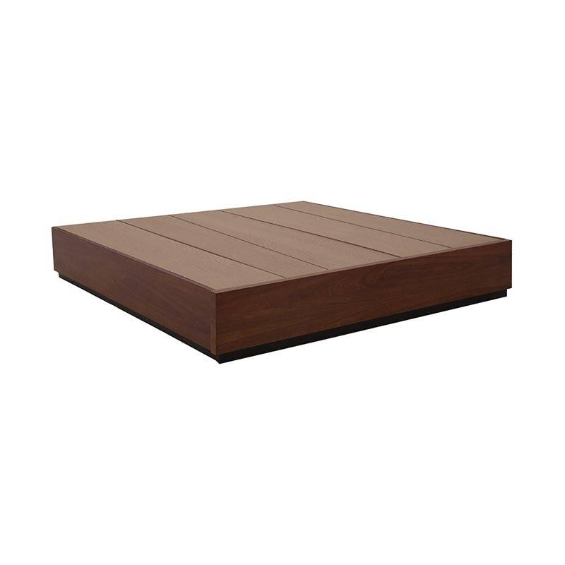 Juego de recámara Bourbon de madera de pino en color café, incluye base de cama y piezas de diseño elegante.