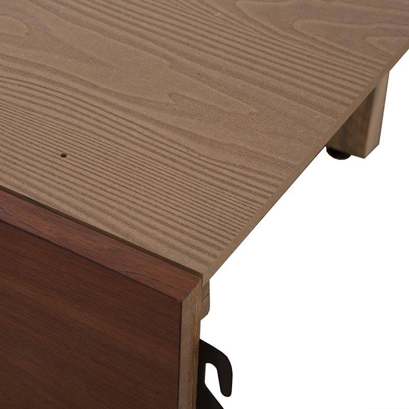 Juego de recámara Bourbon de madera de pino en color café con base de cama y muebles coordinados, deurope.com.mx