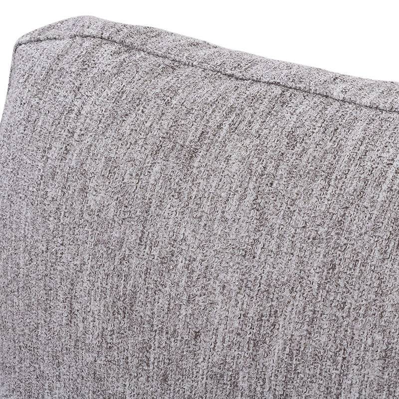 Sillón central y banca de sala Nube de Deurope en tela beige con textura suave y estructura de madera de pino.