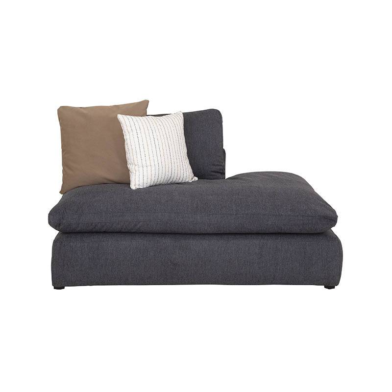 Sala Nube deurope.com.mx, sillón central con banca, en tela beige con textura suave y estructura de madera de pino.