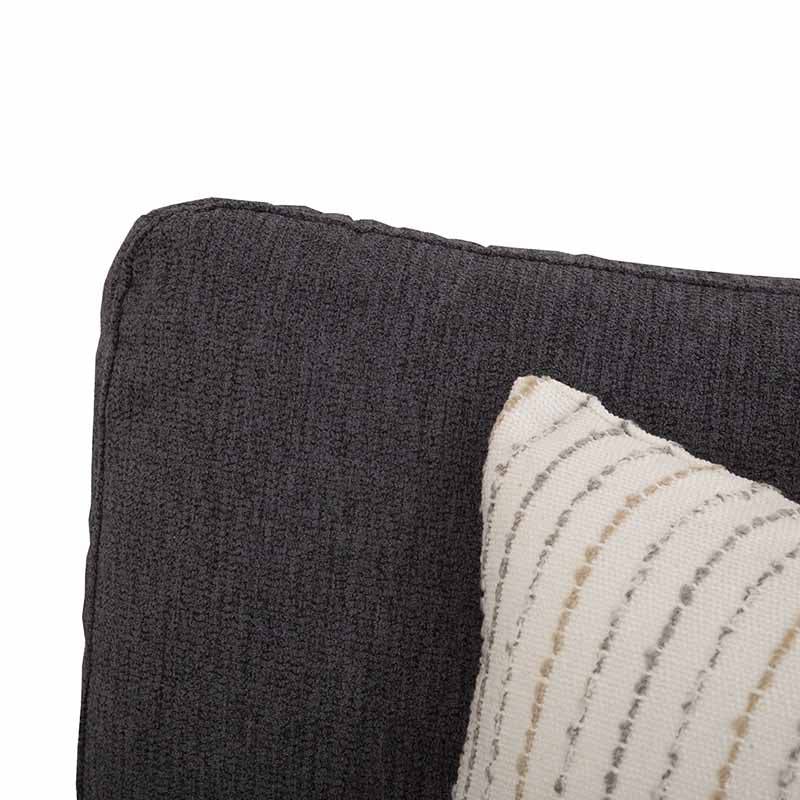 Módulo de sala Nube de Deurope.com.mx, sillón central con banca derecha, en tela beige con textura suave y estructura de madera de pino.