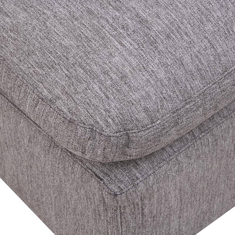 Sala Nube deurope.com.mx, sala moderna con taburete beige de tela suave y madera de pino, frente de 103 cm, asiento cómodo.