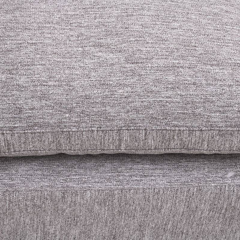 Sala Nube deurope.com.mx, sillón central en tela beige con textura suave y estructura de madera de pino, vista frontal.