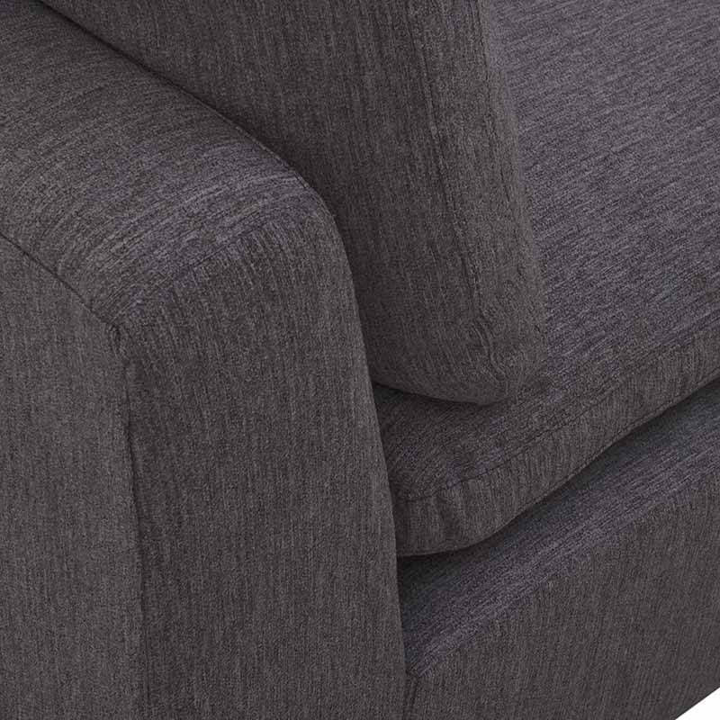 Módulo de sala Nube deurope.com.mx, sillón central en tela beige con textura suave y estructura de madera de pino.