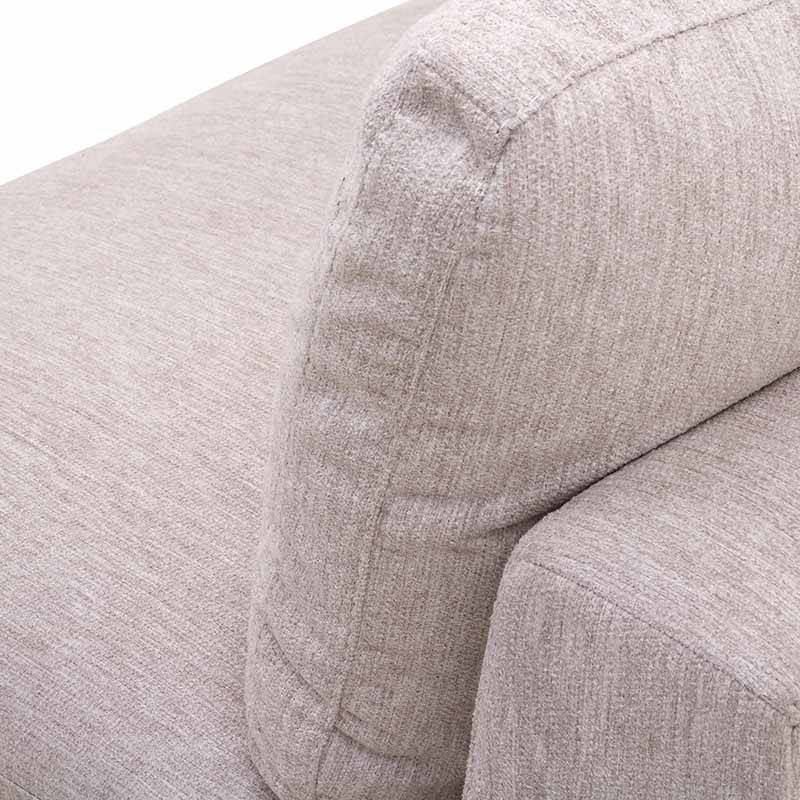 Sillón central de sala Nube de Módulo de Sala de deurope.com.mx, tapizado en tela beige con textura suave y estructura de madera de pino