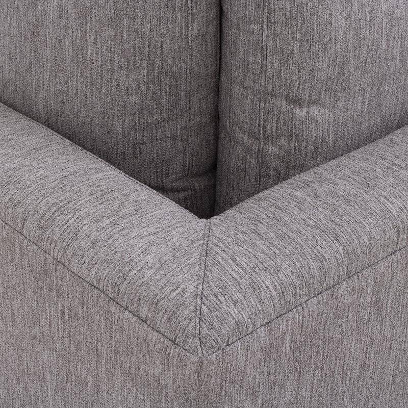 Módulo de sala Nube Esquinero de Deurope, en tela beige con textura suave, estructura de madera de pino, tamaño 103x92x63 cm