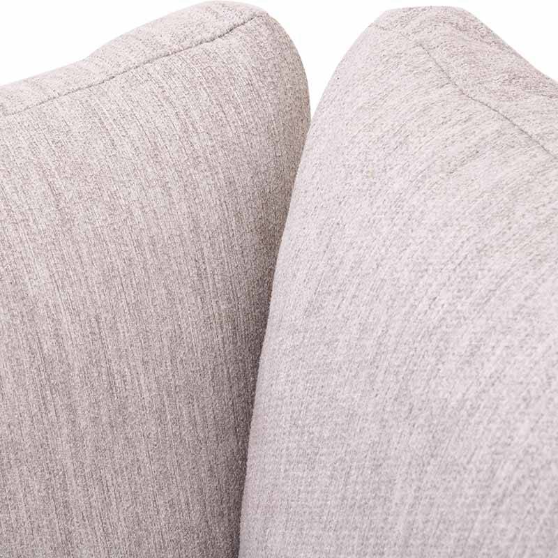 Módulo de sala Nube Esquinero de Deurope, tapizado en tela de textura suave en color beige, con estructura de madera de pino.