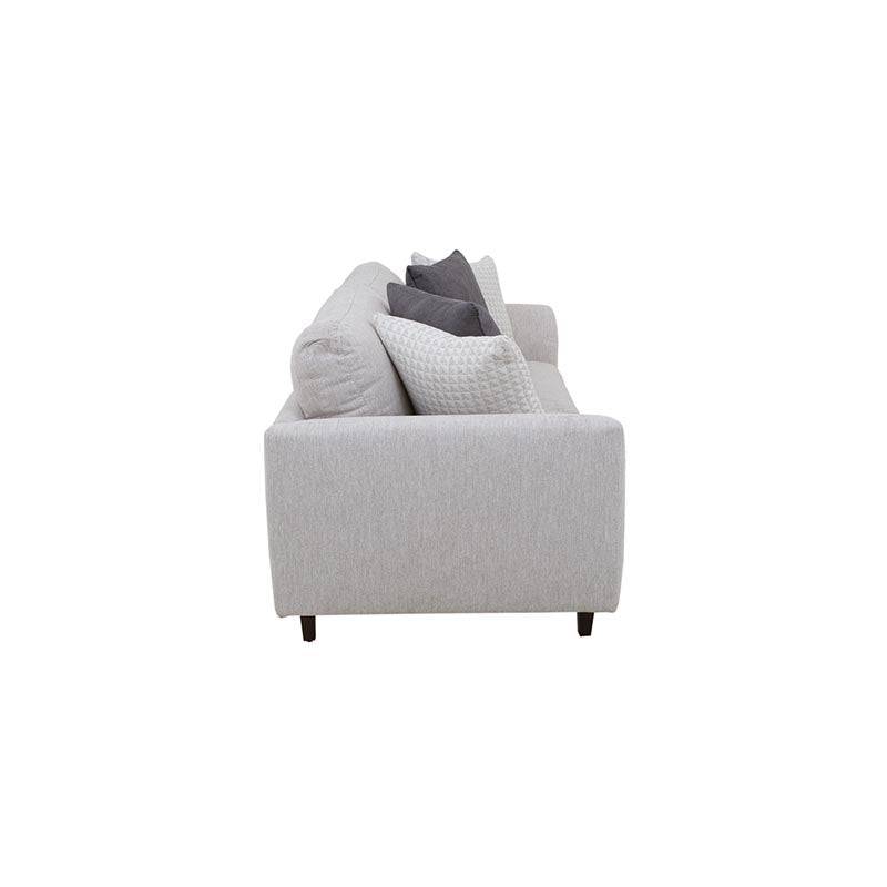 Juego de sala Sally de Deurope en color beige con tejido plano, estructura moderna y dimensiones de 209x82x88 cm.