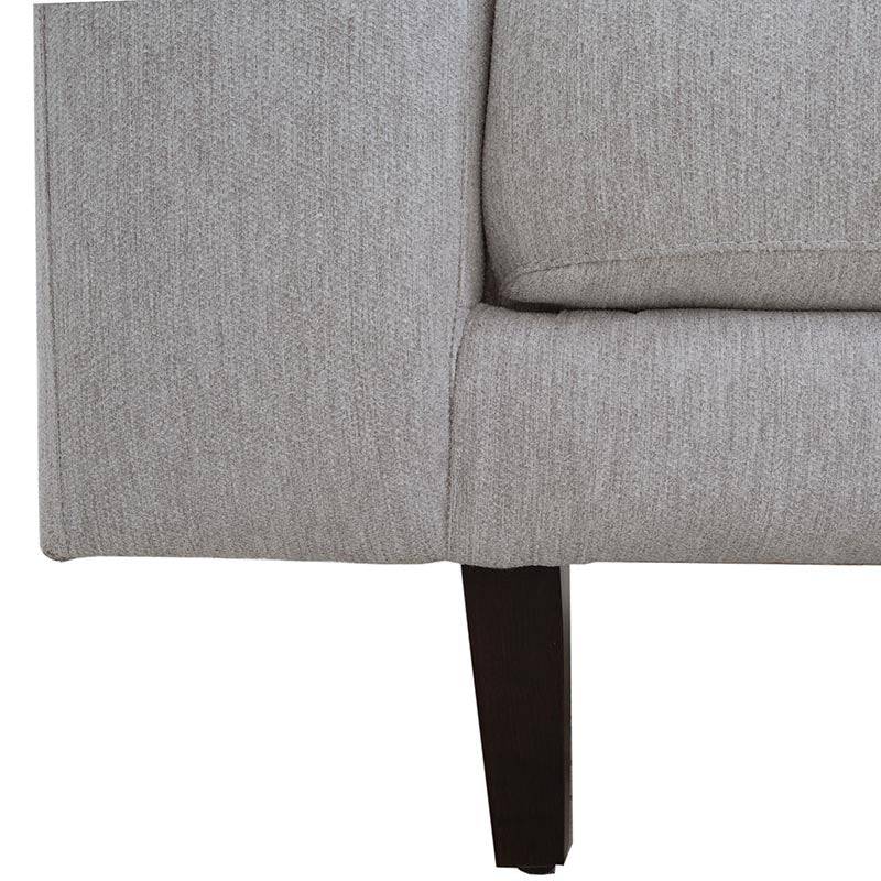 Juego de sala Sally de Deurope.com.mx en tejido beige con textura, mueble de 209 cm de alto, 88 cm de fondo.