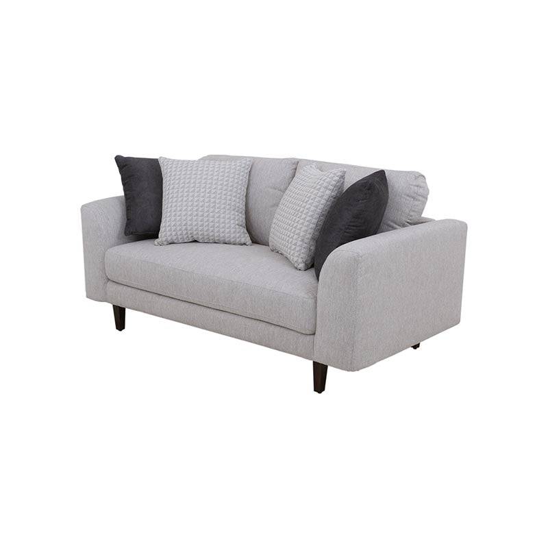 Juego de sala Sally de tejido plano beige con textura, mueble de 209 cm de alto, 82 cm de fondo, para sala moderna y cómoda.