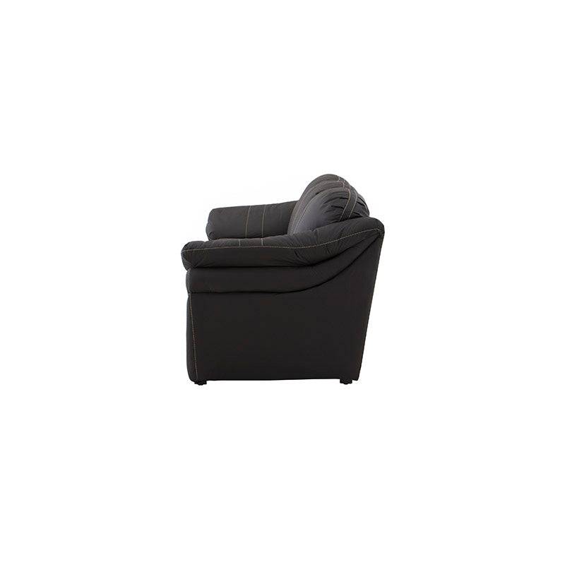 Juego de sala Marsella en color café latte con sofá, loveseat y sillón de cuero con toque suave, tamaño compacto y elegante diseño.
