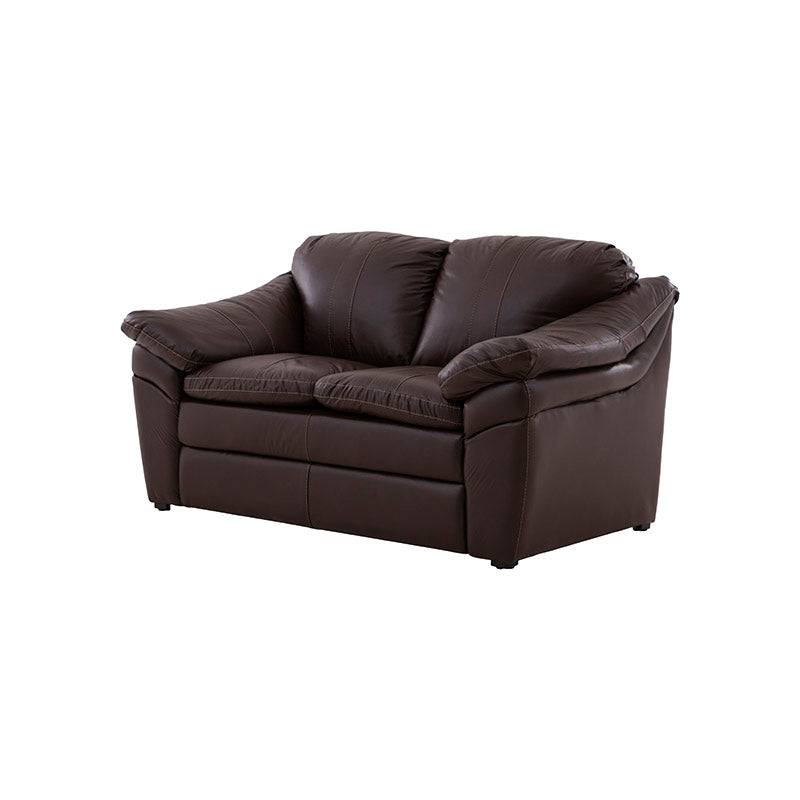 Juego de sala Marsella de Deurope con sofá, loveseat y sillón en piel color latte, diseño moderno y cómodo.