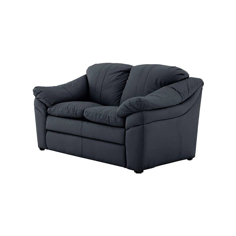 Juego de sala Marsella en cuero color café latte con sofá, love seat y sillón, con diseño moderno y elegante.